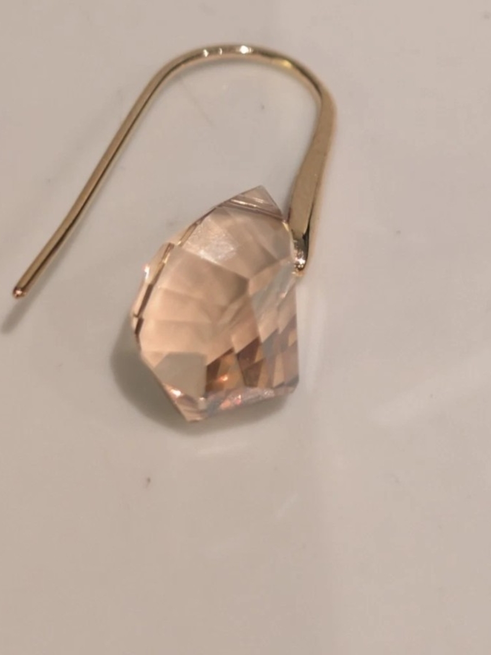 Authentic Swarovski Energic Drop Earrings Brown Crystals Rose Gold Plated - Picture 2 of 4